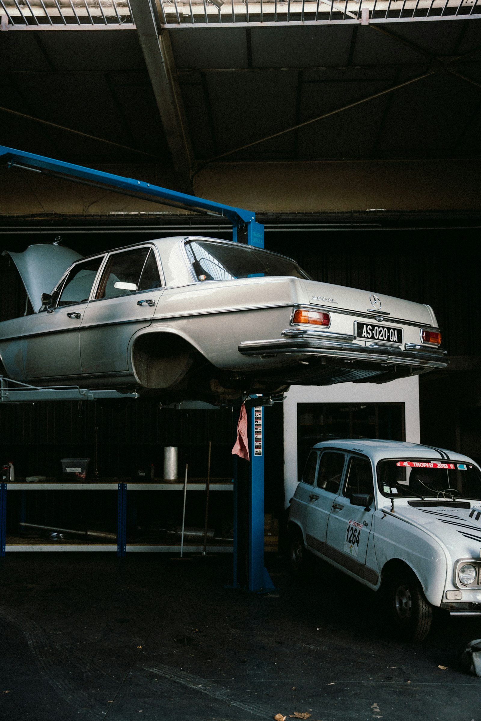 Car in a workshop