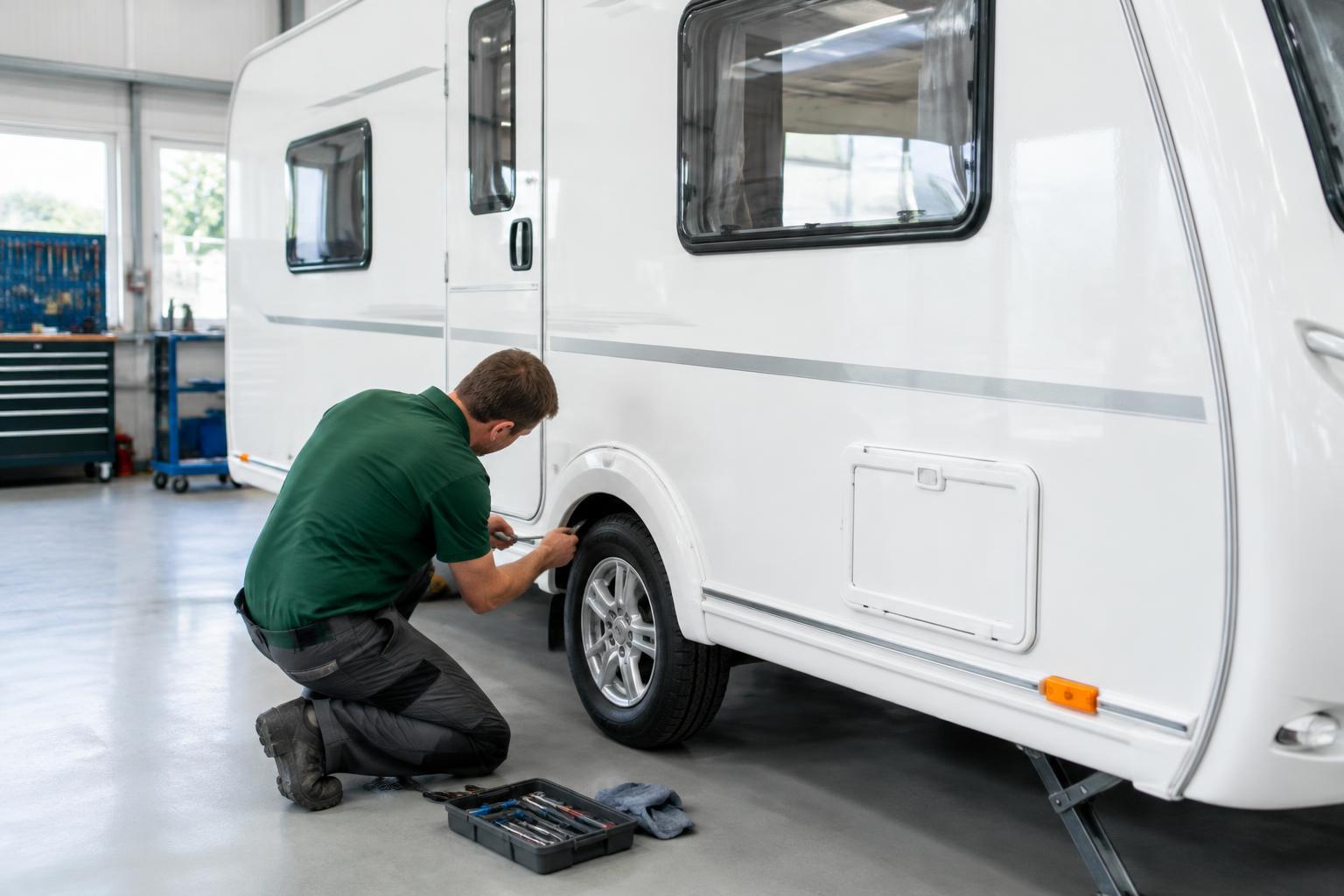 Caravan maintenance (AI-generated illustration)